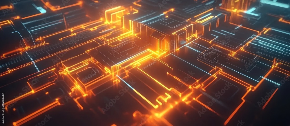 Aufkleber futuristic tech-inspired background with clean dynamic lines and glowing accents for digital use