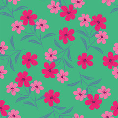 textile design with beautiful flowers pattern image