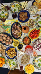 Festive, served table