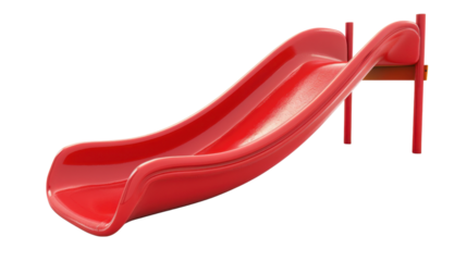 Playground slide on transparent background