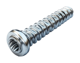 Industrial hardware tool icon screw workshop product metal environment close-up view construction concept isolated on transparent background