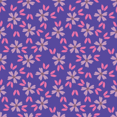 Beautiful seamless floral pattern with watercolor summer flowers. Stock illustration.