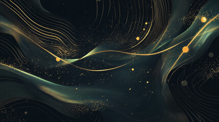 Abstract  background with Colorful circle lines. Digital future technology . Abstract business connection of lines from nodes innovation of communication in the network.