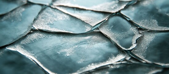 Fototapeta premium Abstract high-resolution image showcasing a rough surface with a scaly texture and subtle blue hues