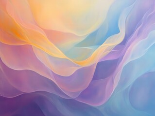 ethereal liquid art with flowing iridescent colors, organic shapes merging in smooth gradients, vertical composition with depth and movement