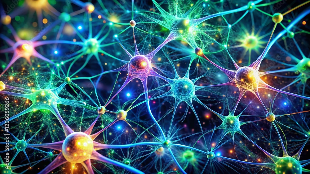 Aufkleber intricate neural network: brain connections & cognitive function