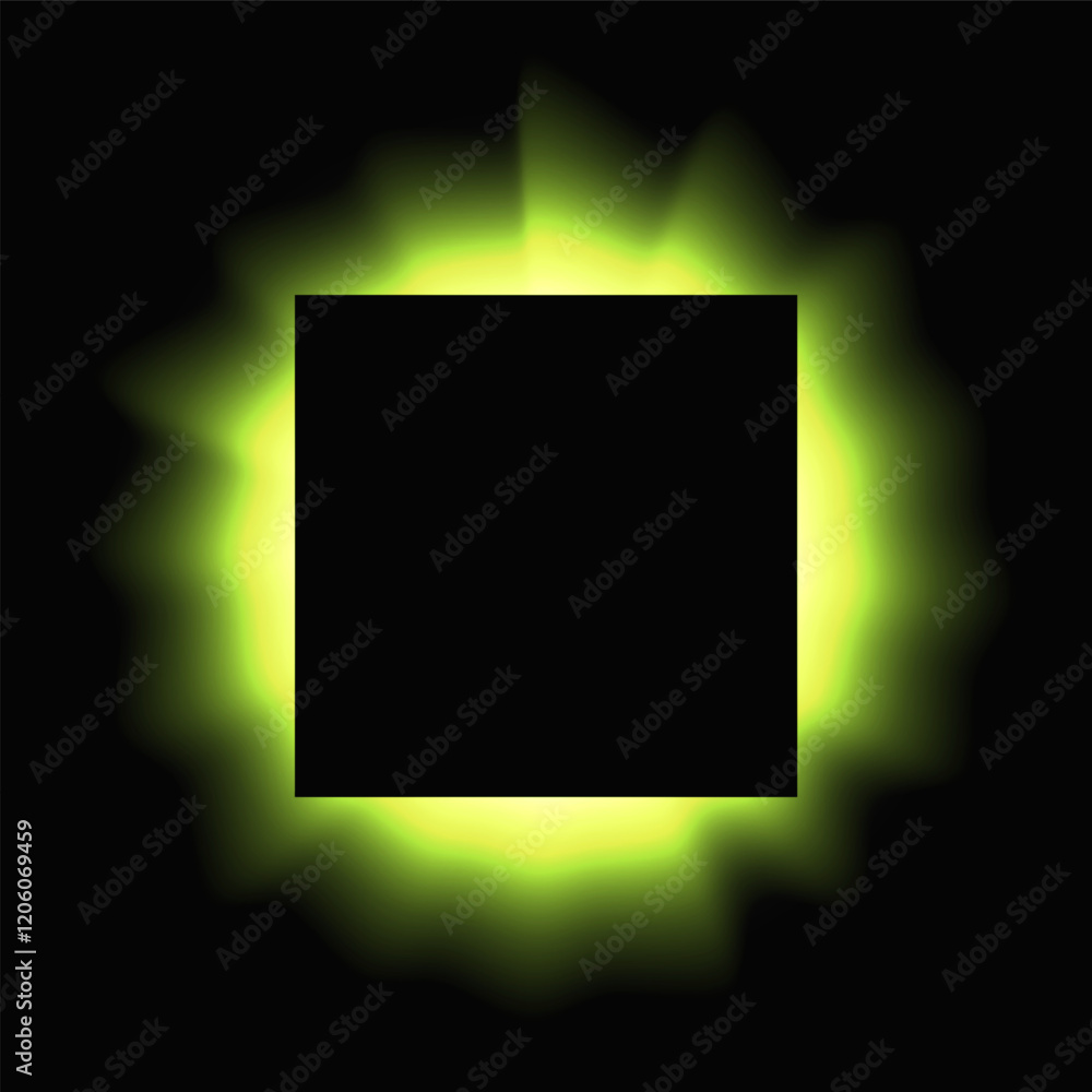 Aufkleber square illuminate light frame with color gradient