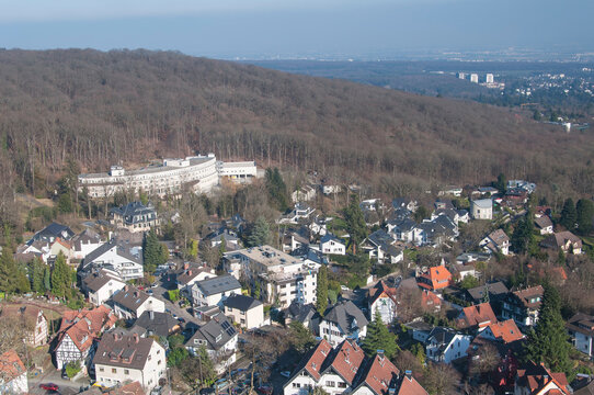 falkenstein germany aerial view wintertime