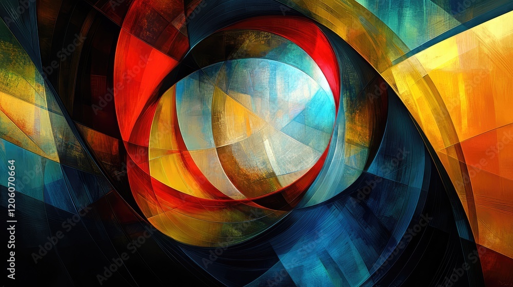 Poster exceptional view of modern abstract sphere art: captivating and dynamic digital illustration for con
