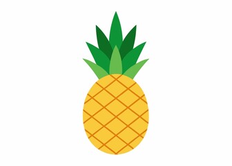 pineapple on white