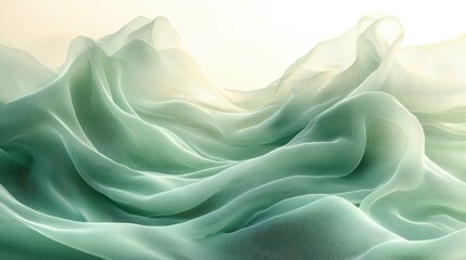 Obraz premium A serene, flowing abstract representation of soft, layered textures resembling gentle waves.
