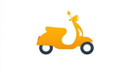 Fototapeta premium Vibrant Yellow Scooter Illustration for Creative Projects and Designs