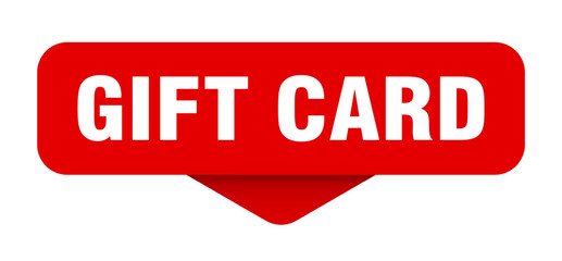 gift card sticker. gift card sign on transparent background