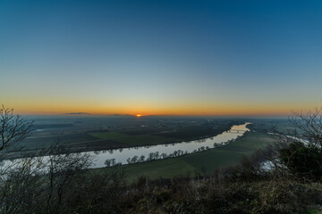Sonnenuntergang &uuml;ber Straubing und dem niederbayerischen G&auml;ubodenland