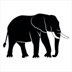 Animal Elephant silhouette vector illustration