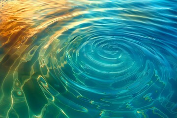 The waves on the water surface are beautiful