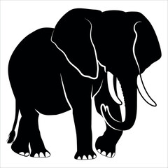 Animal Elephant silhouette vector illustration