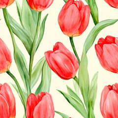 Obraz premium seamless watercolor floral abstract colorful wallpaper 