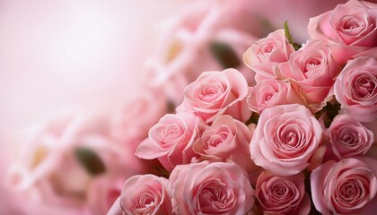 Obraz premium abstract background of pink roses, room for text