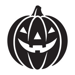 Spooky Halloween Jack-o'-lantern Silhouette Illustration