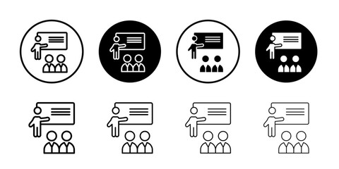 coaching icon Thin line art isolated