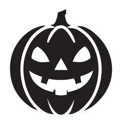 Spooky Halloween Pumpkin Silhouette Illustration