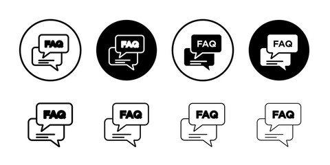 FAQ icon Thin line art isolated