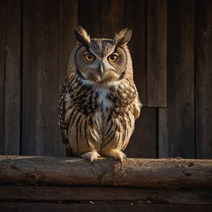 Graceful Owl Perched on Tree Branch at Noon with Long Shadows Cinematic Film Still,Birds are warm-blooded vertebrates characterized by feathers, beaks, and lightweight skeletons. They lay hard-shelled