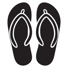 Simple Flip-Flops Silhouette Illustration