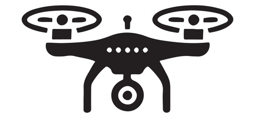 Drone Silhouette Vector Illustration for Technology Designs