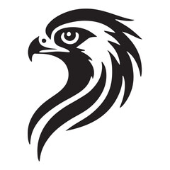 Majestic Eagle Head Silhouette Vector Illustration