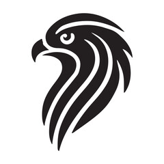 Eagle Head Silhouette Vector Graphic Design
