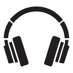 Stylish Headphones Silhouette Vector Graphic