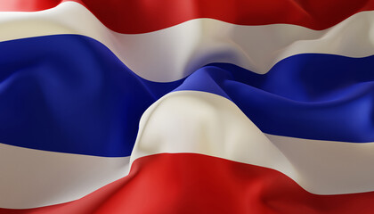 Flag of Thailand. Close-Up