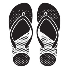Flip Flops Silhouette Vector Illustration for Summer Designs