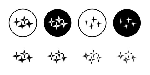 Sparkles shine icon Thin line art isolated