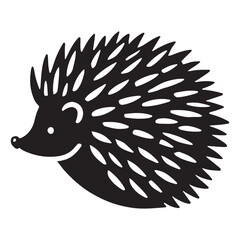 Hedgehog Silhouette Vector Illustration for Nature Designs