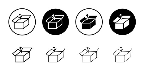 Unpack icon Thin line art isolated