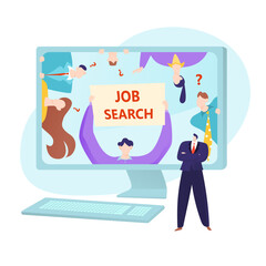 Business Job Website Illustration Vector Design