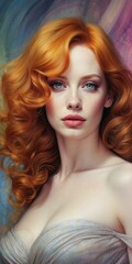 Naklejka premium Portriat of a beautiful woman
