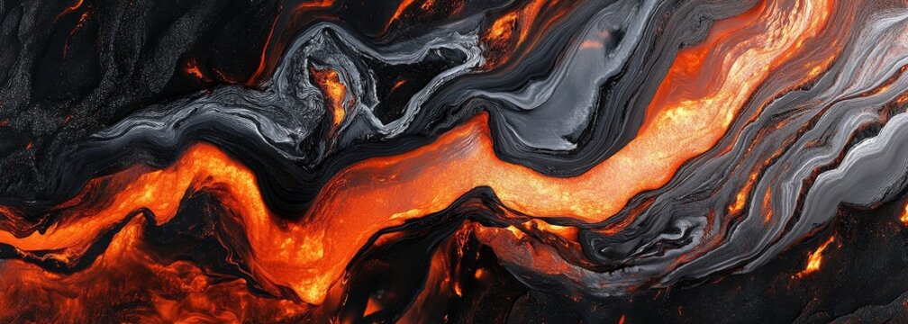 Volcanic lava flow composition background