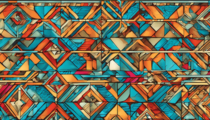 vector colorful decorative geometric mosaic background