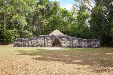 Tikal's Group Q, home to a partially excavated pyramid