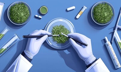 Pharmacist's Expertise in Action, showcasing a pharmacist's hands skillfully preparing medication, emphasizing precision and care in healthcare.