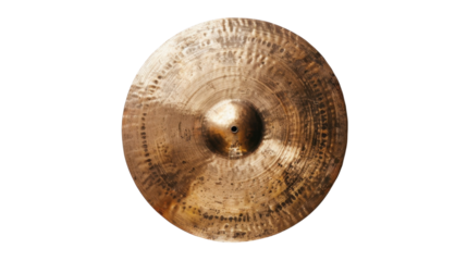Cymbal circle drum on transparent background