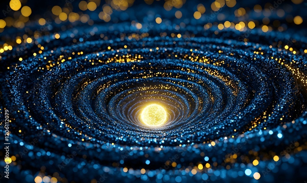 Poster digital network expansion, intricate nodes interconnecting, vibrant colors illustrating technology's