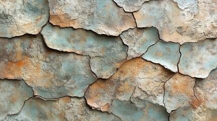 Fototapeta premium A textured surface resembling cracked paint or weathered stone in earthy tones.