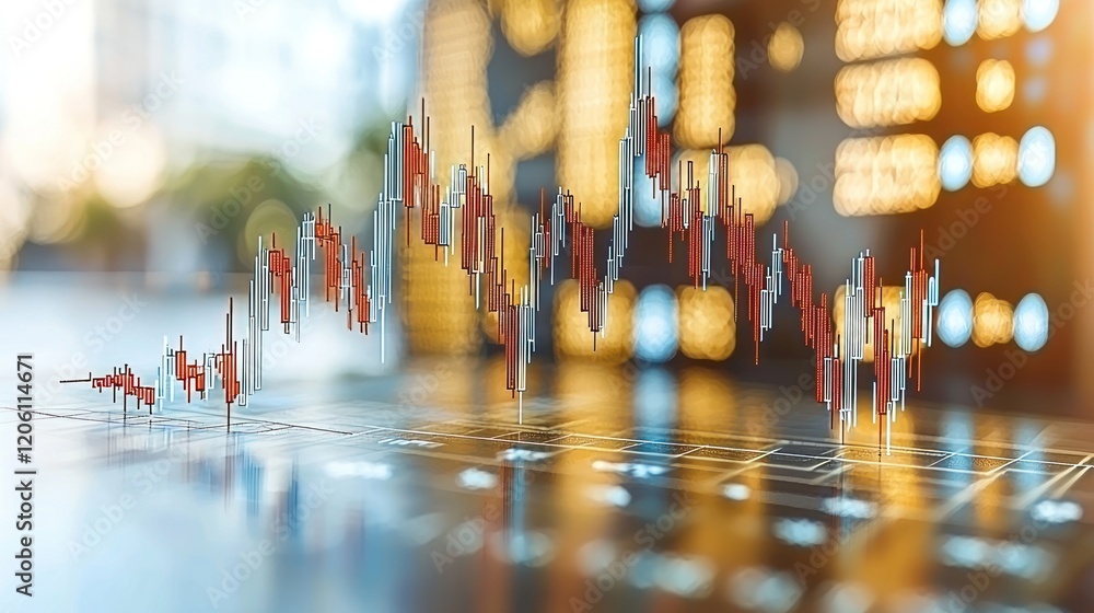 Poster Dynamic Stock Market Graph with Data Visualization