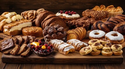 A gluten-free bakery display, featuring a variety of baked goods made without gluten, promoting dietary inclusivity