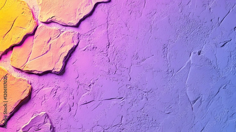 Poster vibrant gradient illumination on textured surface, an interplay of colors creating a dynamic visual 